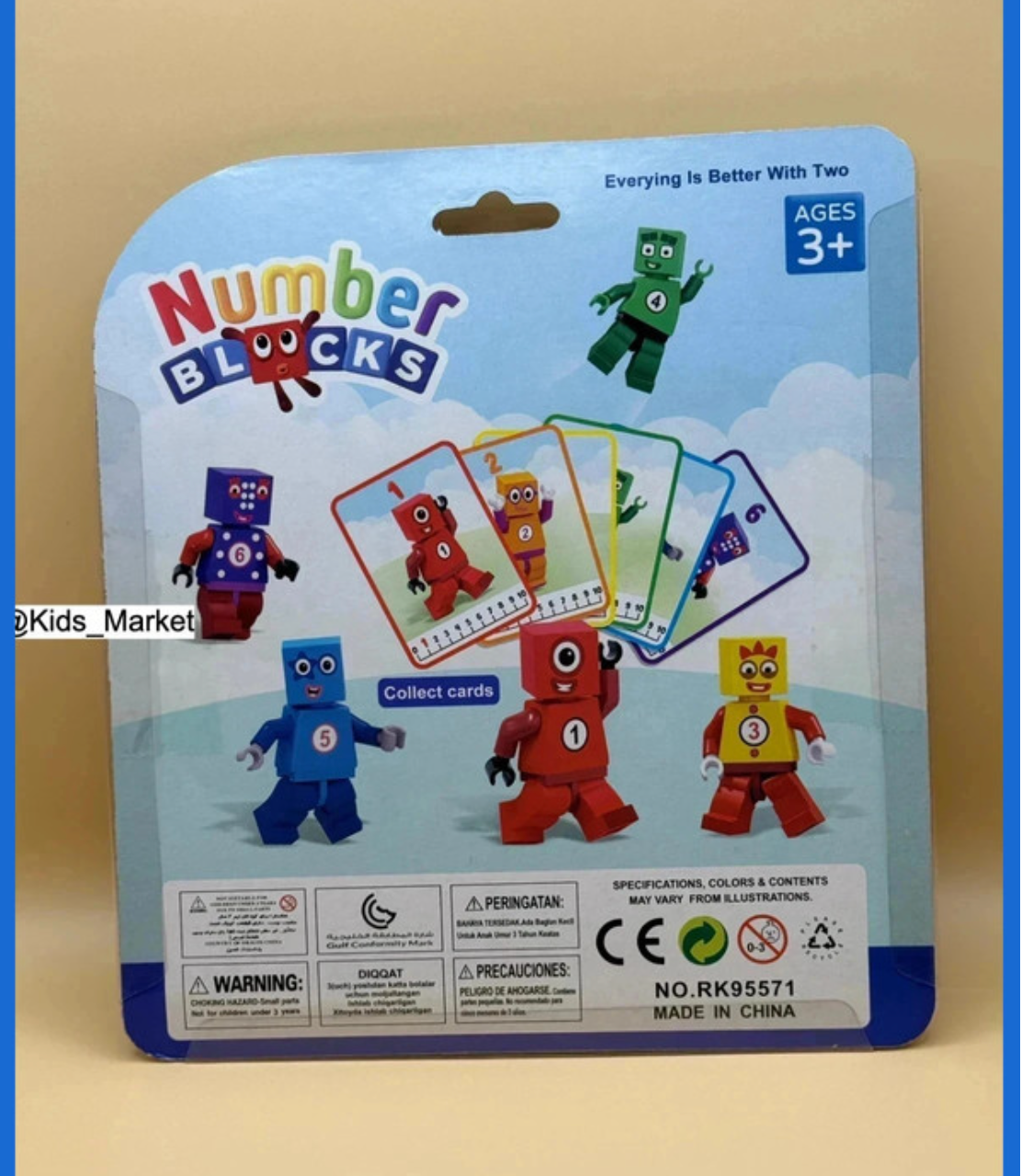 Number blocks Set – Friends 1 to 6 – Educational Toy – Ages 3+