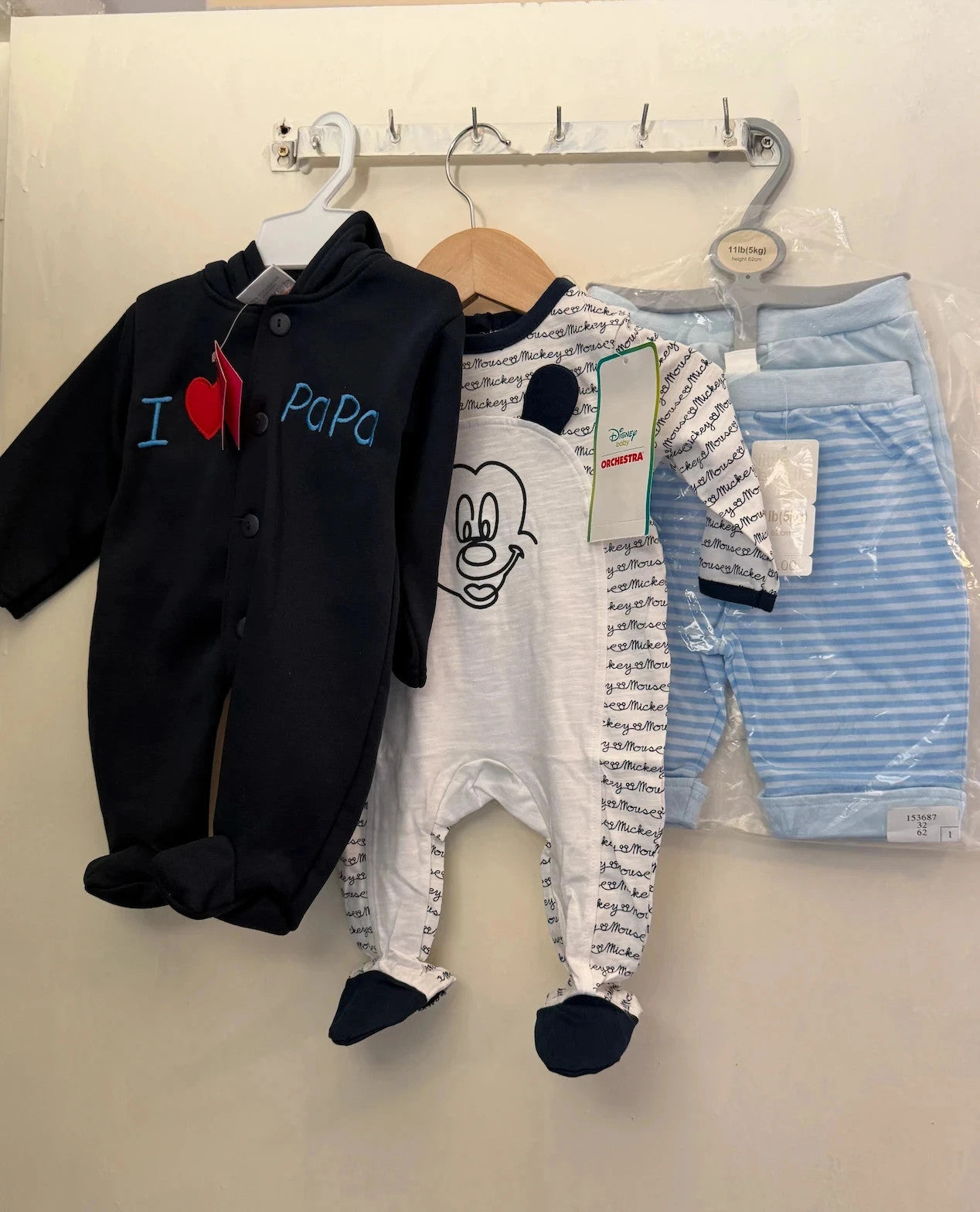 4pcs Baby Boy Bundle – Disney, Little Bundle, Lovely Bird (0–3 Months)