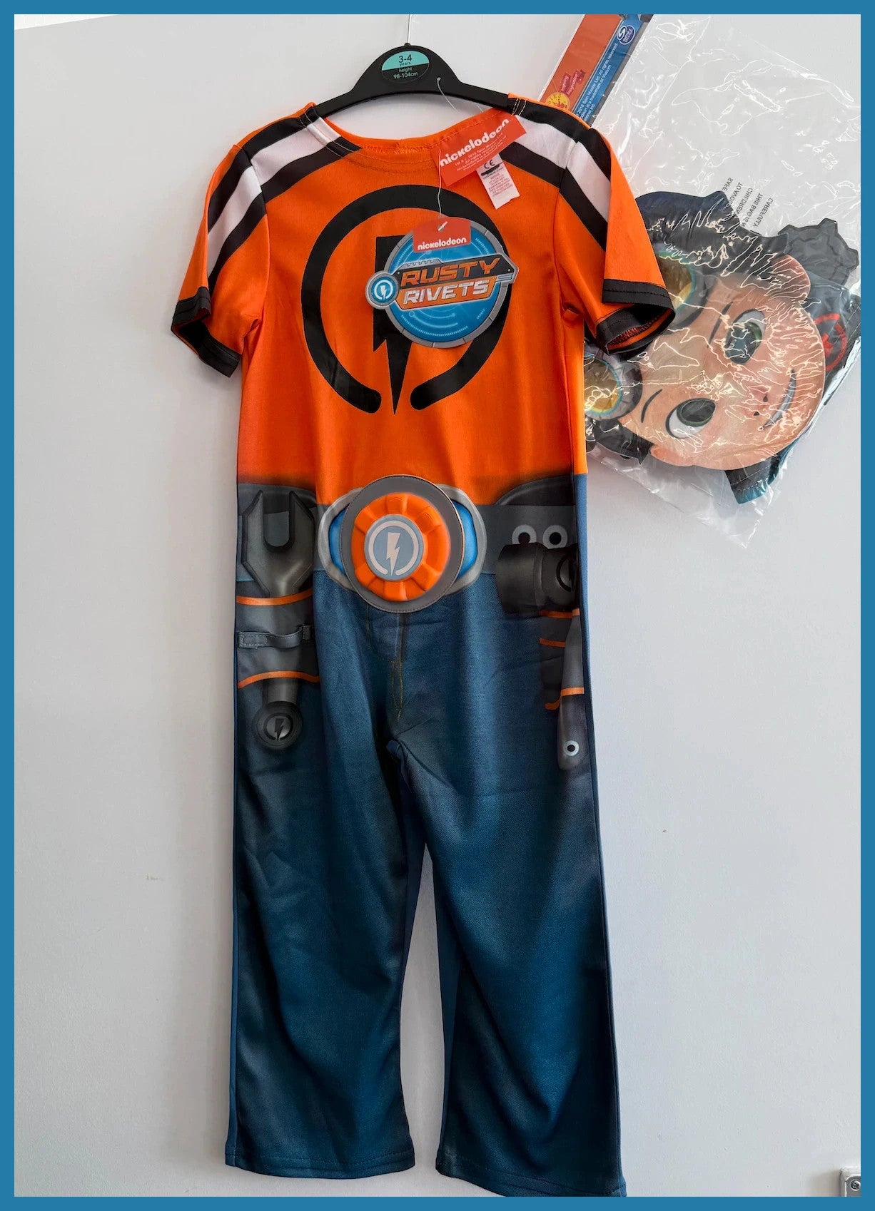 Nickelodeon Rusty Rivets Dress-Up Costume with Mask (Age 3–4)