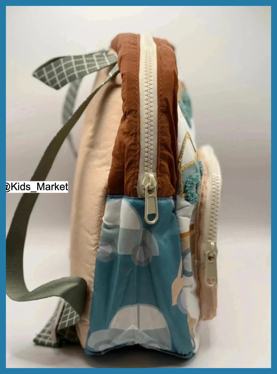 Embroidered Car Print Toddler Backpack – Soft & Lightweight | H28 x W21 x D10 cm