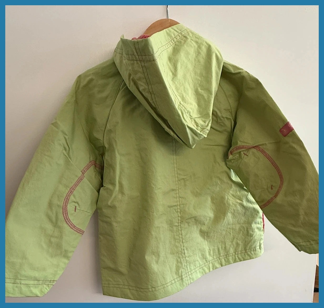 Girls Green Hooded Jacket, Three Waves, New with Tags
