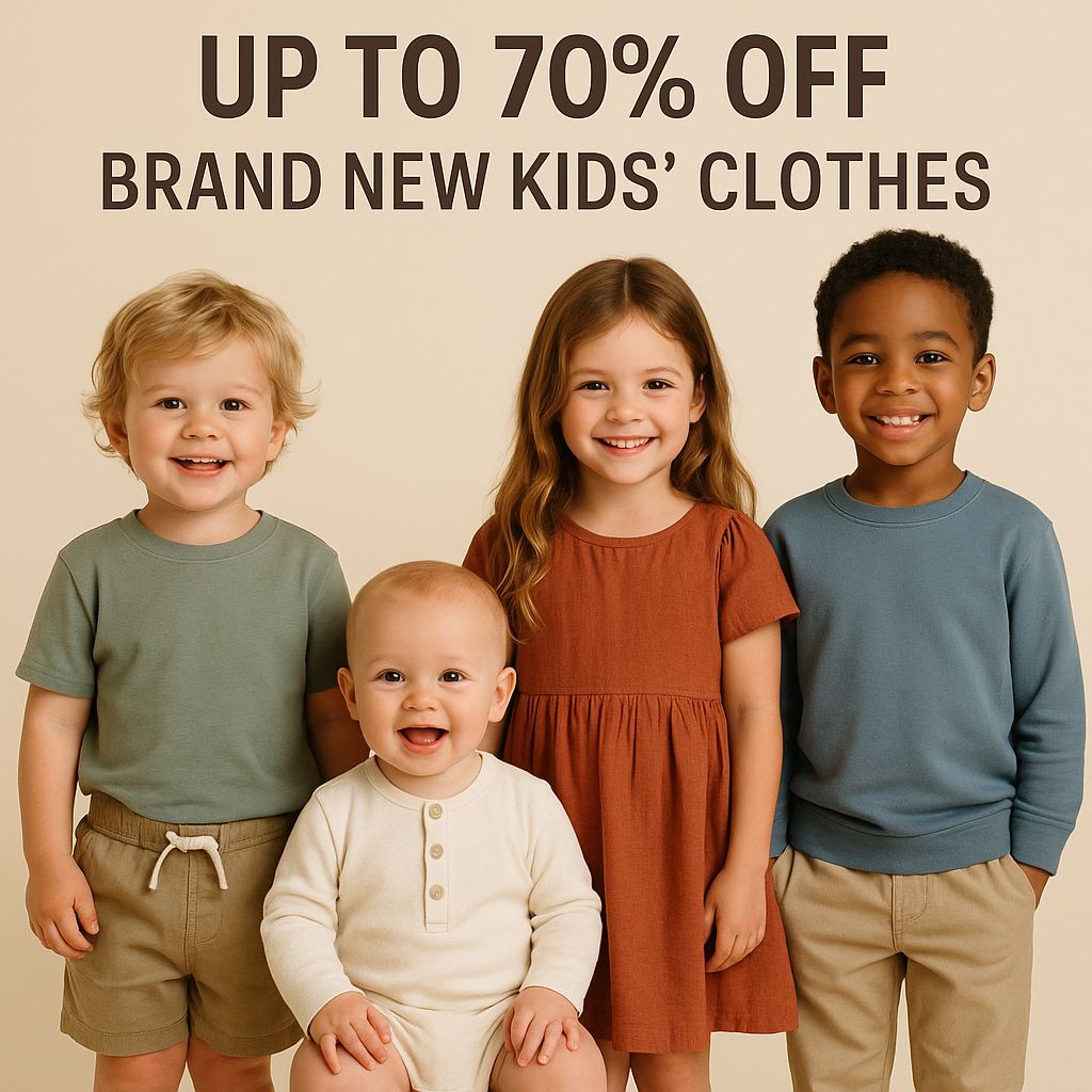 Brand New Kids' Clothes – Stylish, Affordable & Up to 70% Off!