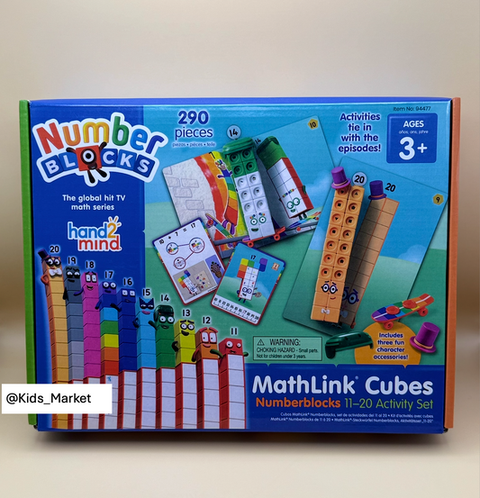 Hand 2 Mind (US Version) MathLink Cubes Numberblocks 11-20 Activity Set 290 | PCS