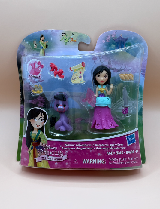 Princess Little Kingdom Warrior Adventures Playset – Mulan Figure with Accessories (Imperfect Packaging)