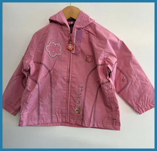 Girls Pink Hooded Jacket, Three Waves, Brand New with Tags